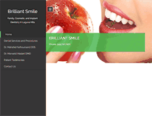 Tablet Screenshot of lagunahillsbrilliantsmile.com